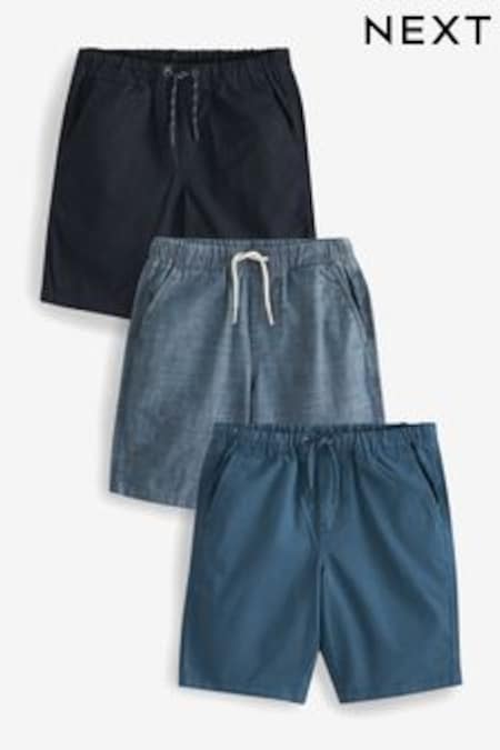 Azul - Pack de 3 pantalones cortos sin cierres (3-16 años) (U89391) | 29 € - 48 €