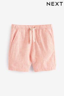 Pink Linen Blend Shorts (3mths-7yrs) (U89404) | €5 - €7