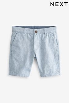 Blue Chino Shorts With Linen (3-16yrs) (U89664) | €9 - €13