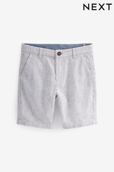 Neutral Stripe Chino Shorts With Linen (3-16yrs) (U89666) | €9 - €13
