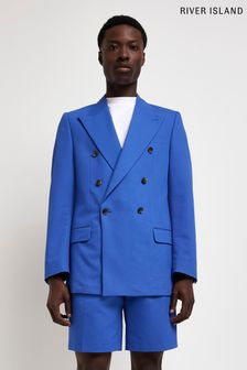 River Island Db2 Anzug: Jacke mit eingekerbtem Ausschnitt, Hellblau (U89971) | 38 €