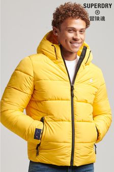 Superdry Yellow Sports Puffer Hooded Jacket (U8T784) | 130 €