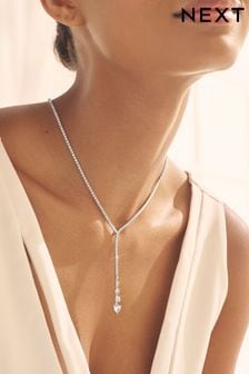 Silberfarben - Cupchain-Halskette im Y-Design (U90041) | 27 €