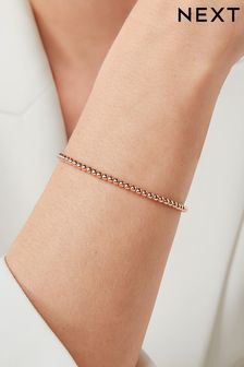 Sterlingsilber & rosévergoldet - Armband mit Zierperlen (U90057) | 19 €