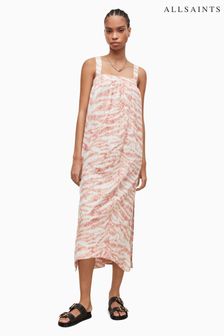AllSaints Pink Arielle Areias Dress (U91605) | kr1,934