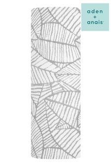 Aden + Anais Comfort Knit™ Große Decke mit Zebra-Pflanzenprint, Weiß (U91645) | 34 €