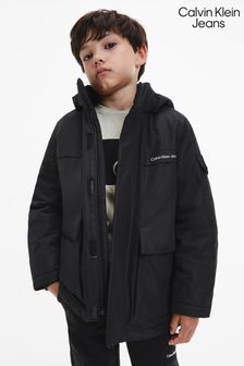 Черная школьная куртка для мальчиков Calvin Klein Jeans Back To (U91725) | €101