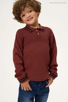 Angel & Rocket Finn Knit Rib Long Sleeve Brown Polo Shirt (U91788) | €12 - €15