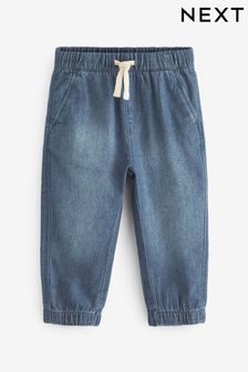 Умеренный синий - Легкие джинсы с эластичным поясом (3 мес.-7 лет) (U91851) | €11 - €13