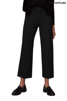 Whistles Black Camilla Wide Leg Trousers (U91924) | $135