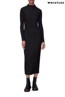Платье поло в рубчик с Черный Трикотаж Whistles (U92051) | €65