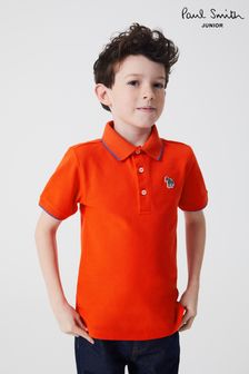 Orange - Polo Paul Smith Manche courte garçon junior à logo zèbre (U92058) | €46