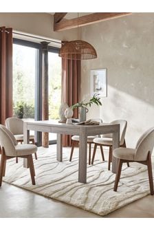 Dark Grey Heath Oak Effect 6 Seater Storage Dining Table (U92115) | €520