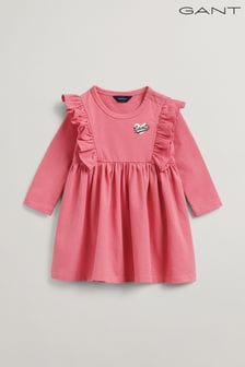 GANT Baby Pink Heart Script Jersey Dress (U92796) | €63