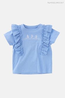Angel and Rocket Blue Broderie Frill T-Shirt (U92906) | €8 - €11