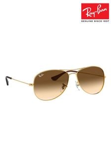 Ray-Ban Gold Cockpit Sunglasses (U92951) | $227