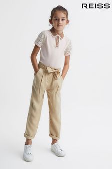 Reiss Camel Joanie Senior Paper Bag Cargo Trousers (U93045) | kr948