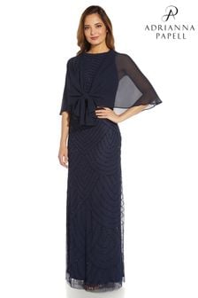 Adrianna Papell Blue Chiffon Cover-Up (U93264) | AED272