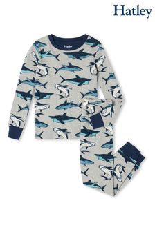 Hatley Grey Swimming Sharks Organic Cotton Pyjama Set (U93298) | 43 €