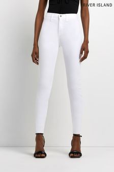 River Island Kaia High Rise White Jeans (U93407) | $58