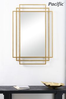 Pacific Gold Rectangular Multi Framed Wall Mirror (U94145) | €136