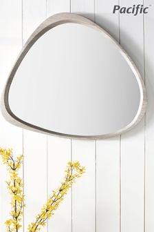 Pacific Grey Metal Round Wall Mirror (U94180) | €177