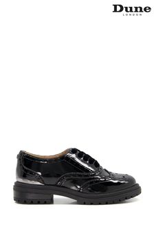 Dune London Girls Tracker Sole Black Brogue Shoes (U94222) | €27