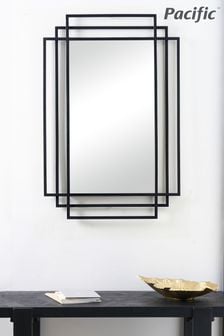 Pacific Black Rectangular Multi Framed Wall Mirror (U94273) | €136
