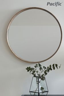 Pacific Natural Wood Veneer Round Wall Mirror (U94291) | €272