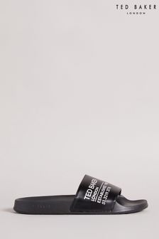 حذاء مفتوح لحمام السباحة أسود عليه الماركة Aziell Ted من Ted Baker (U94364) | 23 ر.ع