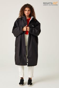 Czarny - Regatta Adult Waterproof Fleece Lined Changing Robe (U94836) | 380 zł