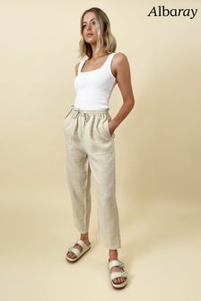 Albaray Natural Linen Casual Trousers (U94854) | €113