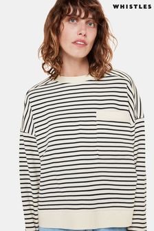 Whistles Stripe White Sweater (U95161) | KRW190,000