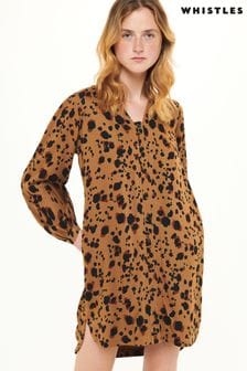 Whistles Animal Striking Leopard Print Dress (U95162) | €78