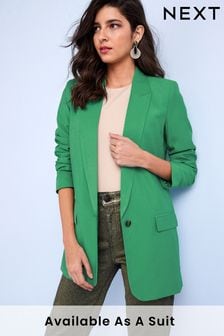 Зеленый - Однобортный пиджак свободного кроя (U95167) | 30 280 тг