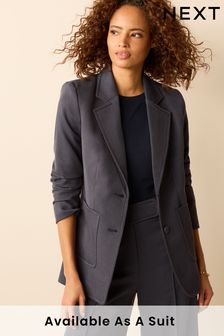 Krojen blazer z žepom in enorednim zapenjanjem (U95177) | €37