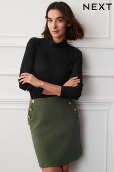 Green Tailored Button Detail Mini Skirt (U95195) | €21