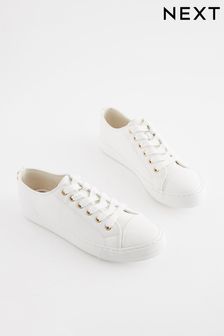 White Extra Wide Fit Forever Comfort® Baseball Trainers (U95278) | $45