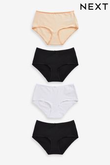 黑色／白色／裸色 - 棉質女性內褲 4件裝 (U95462) | NT$370