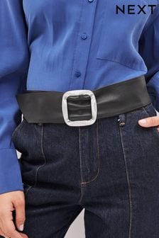 Black Wide Leather Belt (U95464) | HK$221