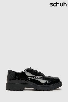 Schuh Loving Patent Brogue Black Shoes (U95631) | €43