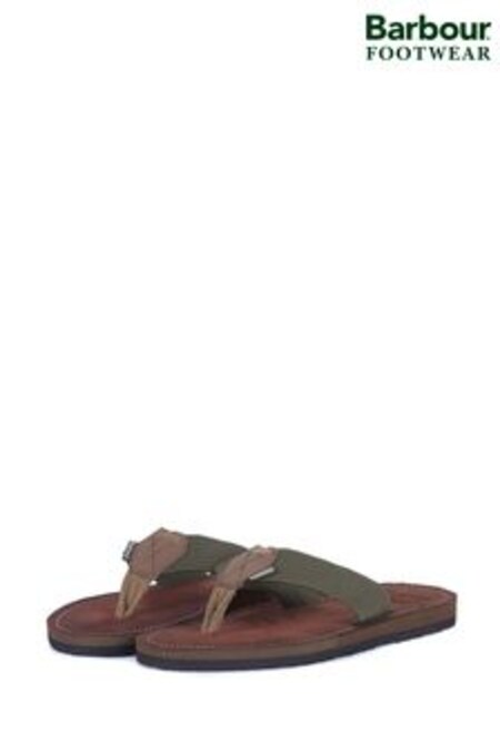 Barbour® Olive Green Toeman Beach Sandals (U95720) | AED196