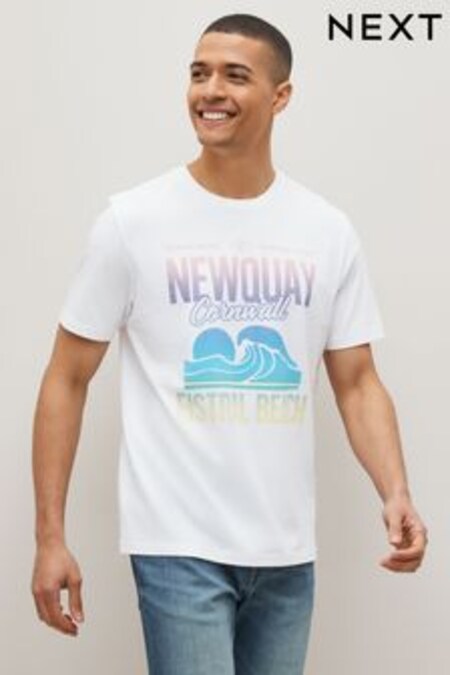 Blanc Newquay - T-shirt Imprimé (U95822) | €16