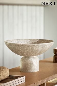 Natural Marble Effect Resin Sculptural Bowl (U95848) | ₪ 141