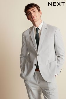 Blue/White Oversized Fit Stripe Seersucker Suit: Jacket (U95887) | 62 €
