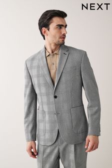Grey Oversized Fit Check Suit Jacket (U95916) | €41