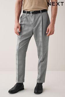 Grey Relaxed Fit Check Suit Trousers (U95917) | €21.50