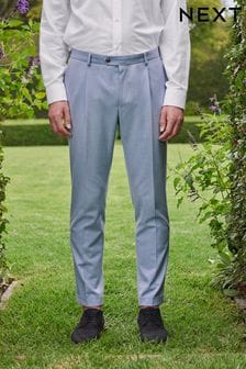 Svetlo modra - Oprijete - Raztegljiva moška obleka Motionflex: hlače (U95931) | €18