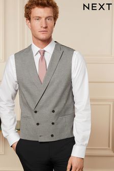 Grey Puppytooth Morning Suit Waistcoat (U95960) | €24