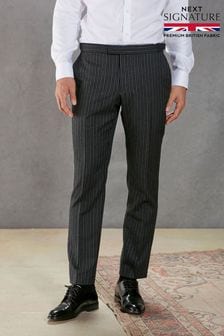 Grey Stripe Stripe Signature Empire Mills British Fabric Morning Suit Trousers (U95973) | €62